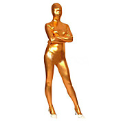 Oro brillante metálico Zentai Suit Spandex