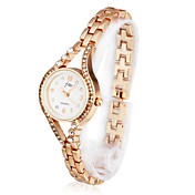 Gorgeous Women's Alloy Quartz Glas met Crystal ronde vorm Dress horloge