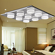 3W Contemporary Glass Ceiling Light LED avec 9 lumières