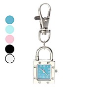 Unisex Alloy Analog Quarz Schlüsselbund Uhr (Silber)