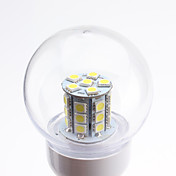 E27 5W 27x5050 SMD 450-500LM 5500-6500K Natural White Light LED Ball Bulb (220V)