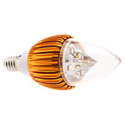 Dimmable E14 4W 320-360LM 3000-3500K Warm White Light Golden Shell LED Candle Bulb (85-265V)