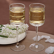 Personalized Circular Ring Toasting Flutes