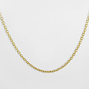 Joyería de moda Simplemente Collar Plata Oro Rolo Chain