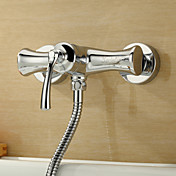 Sprinkle® by Lightinthebox - Chrome Finish Centerset Wall Mount Single Handle Brass Shower Faucet