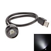USB flessibile 1W 90LM LED bianco Lampada a Internet (nero)
