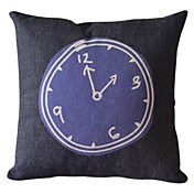 duas algodão / linho fronha decorativo horas