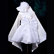 New Style Kimono Long Sleeve Knee-length White Satin Wa Lolita Outfit