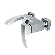 Contemporary Chrome Finish Single Handle Tub Faucet