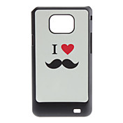 Flash Design Mustache Pattern Hard Case for Samsung Galaxy S2 I9100