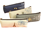 Vintage Element Textiel Rits Pen Bag (willekeurige kleur)