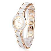 Elegante dames Lichtmetalen Quartz Glas ronde vorm Horloge
