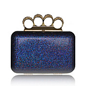 shell brillo chispeante con Rhinestone tarde bolso de embrague