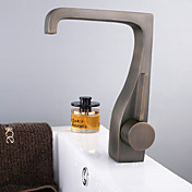 Single Handle Antique Brass Finish Centerset Bathroom Sink Faucet
