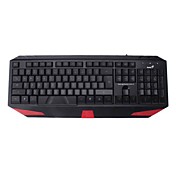 Genius K3 Ergonomische anti-slip USB 2.0 QWERTY Gaming Keyboard met Multi-media Key