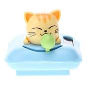 Zonne-energie Cat Head Shaking Desktop Toy (willekeurige kleur)