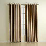 (Deux panneaux) rideaux opaques de polyester relief classiques