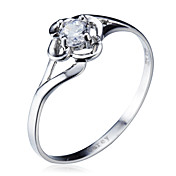 Personlized 925 Silber mit Zirkonia Blume Ring