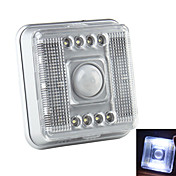 8-LED 2-mode bianco luce infrarossa del sensore di movimento attivato led lampada (2xAA)