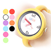 Unisex silicone analogico al quarzo orologio da polso gelatina stile (colori assortiti)