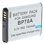 Digital Video Battery ersetzen Samsung BP70A für Samsung TL105 und mehr (3,7 V, 740 mAh)