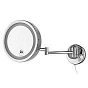 Rodada de 8,5 polegadas LED Wall Mount acabamento cromado Espelho