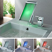Cambiare colore moderno LED cromata cascata rubinetto finitura vasca
