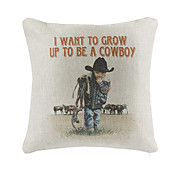 pastoral impressão cowboy fronha decorativo