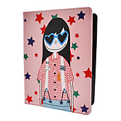 Girl and Stars Pattern PU Leather Case with Stand for iPad 2/3/4