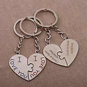 personalizzati portachiavi cuore - ti bacio (set di 4 coppie)