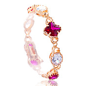 Elegant Alloy Plating 23K Gold With Cubic Zirconia Women's Bracelet(More Colors)