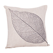 Country Leaf Cotton/Linen Decorative Pillow Cover