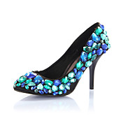 Fashion Satin Stiletto Heel Pumps With Crystal Party / Evening Shoes