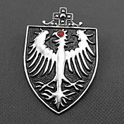 Men's Vintage Rhinestone Eagle Shield Broche