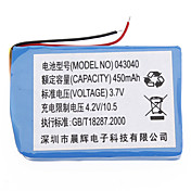 3.7v 450 mAh 043040 Li-polymer oplaadbare batterij