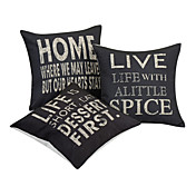 Conjunto de 3 Tampa Início Série Pillow algodão / linho decorativa