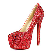Elegant læder Stiletto Heel Lukket Toe Pumper Party / Evening Shoes