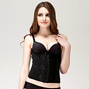 Chinlon and Spandex with Embroidery Front Zipper Closure Shapewear