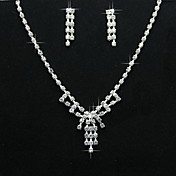 Amazing Simple Design Alloy With Rhinestone Women's Jewelry Set Including Necklace,Earrings