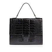 Charming Faux Leather Casual Top Handle Bag