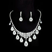 Luxury Alloy With Rhinestone Women's Jewelry Set Including Necklace,Earrings