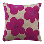 Pink Floral Poliéster Jacquard fronha decorativa