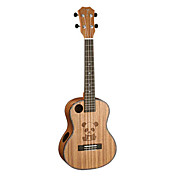TOM - (TUT-260) Panda Sculpted Acoustic Sound Hole Mahogany Tenor Ukulele with Bag