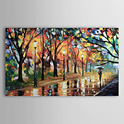 pintados à mão paisagem pintura a óleo com moldura esticada 1211-ls0124