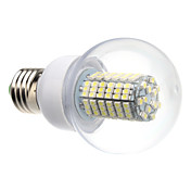 E27 8W 138x3528SMD 620LM 6000-6500K Natural White Light LED Ball Bulb (220V)