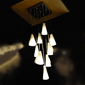 9W Lumière moderne de plafond de LED avec 9LEDs avec abat-jour en acrylique (chaîne réglable)