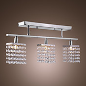 CHELAN - Lampadario stile geometrico in cristallo con 3 lampadine