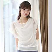 Women's Cowl Neck Chiffon Top with Angel Sleeve