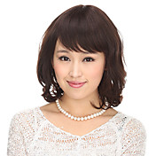 Capless 100% Human Hair Black Wavy Short Hair Wig