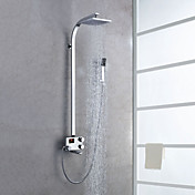 Digitale LCD-Bildschirm Chrome Finish Contemporary Style Thermostat Duscharmatur mit 8 "Showhead + Handheld